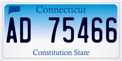 CT license plate AD75466