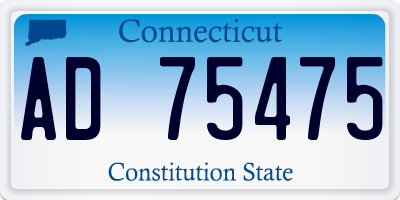 CT license plate AD75475