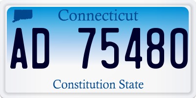 CT license plate AD75480