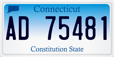 CT license plate AD75481