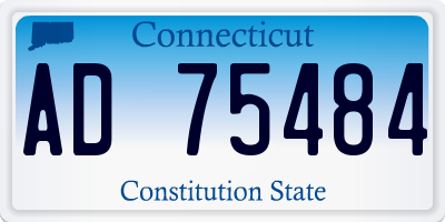 CT license plate AD75484