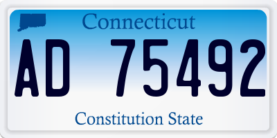 CT license plate AD75492