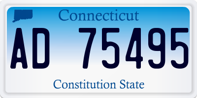 CT license plate AD75495