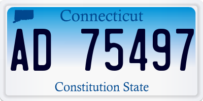 CT license plate AD75497