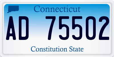 CT license plate AD75502