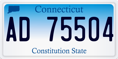 CT license plate AD75504