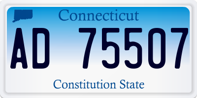 CT license plate AD75507
