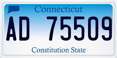 CT license plate AD75509