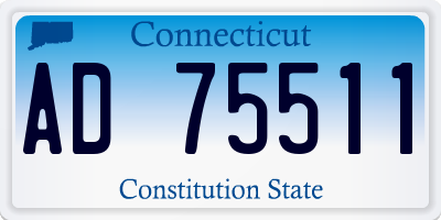 CT license plate AD75511
