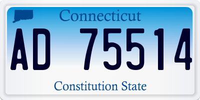 CT license plate AD75514