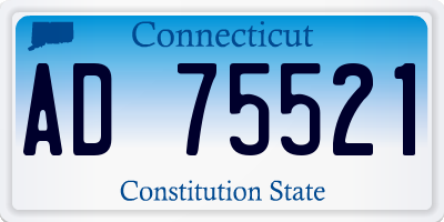 CT license plate AD75521