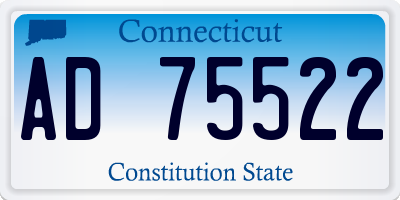 CT license plate AD75522