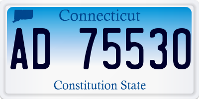 CT license plate AD75530