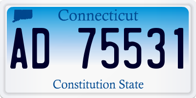 CT license plate AD75531