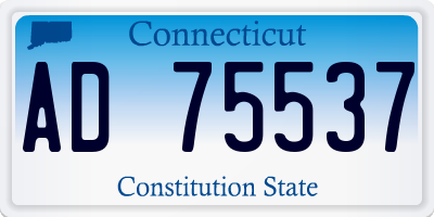 CT license plate AD75537