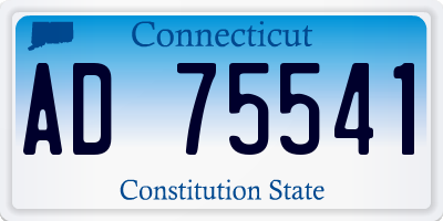 CT license plate AD75541