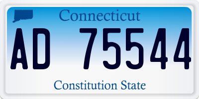 CT license plate AD75544