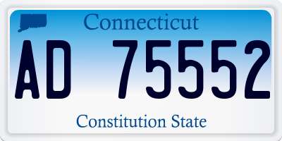 CT license plate AD75552