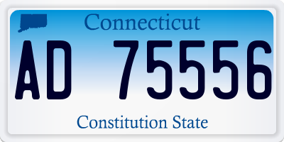 CT license plate AD75556