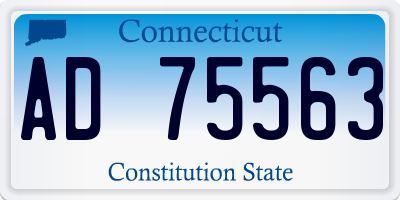 CT license plate AD75563