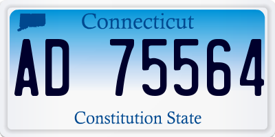 CT license plate AD75564