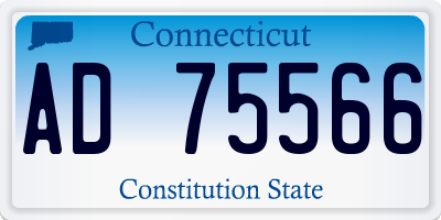 CT license plate AD75566