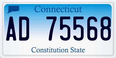 CT license plate AD75568