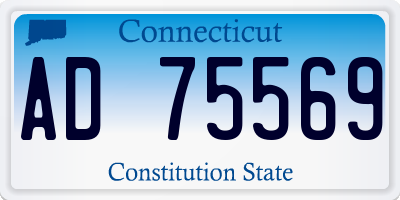 CT license plate AD75569