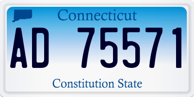 CT license plate AD75571