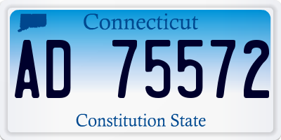 CT license plate AD75572