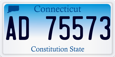 CT license plate AD75573