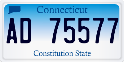 CT license plate AD75577