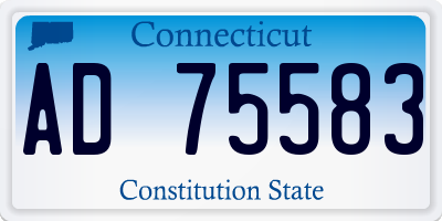 CT license plate AD75583