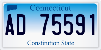 CT license plate AD75591