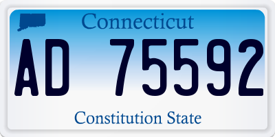 CT license plate AD75592