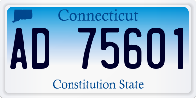 CT license plate AD75601