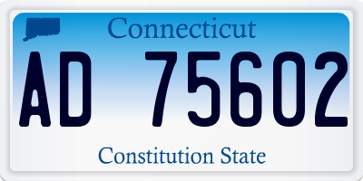 CT license plate AD75602