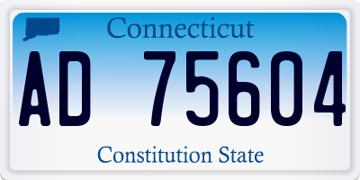 CT license plate AD75604