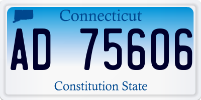 CT license plate AD75606