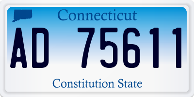 CT license plate AD75611