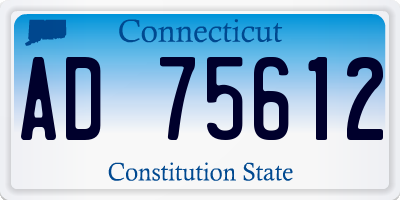 CT license plate AD75612