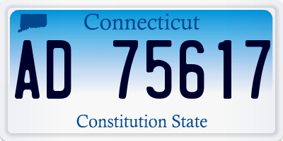 CT license plate AD75617