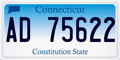 CT license plate AD75622