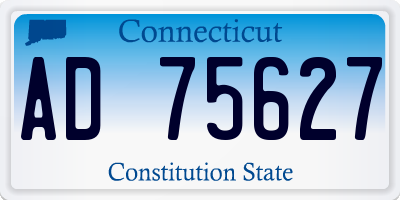 CT license plate AD75627