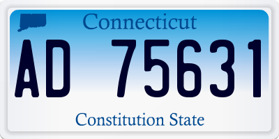 CT license plate AD75631