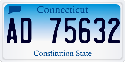 CT license plate AD75632