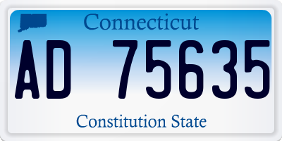 CT license plate AD75635