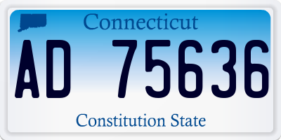 CT license plate AD75636