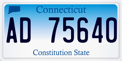 CT license plate AD75640