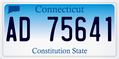 CT license plate AD75641